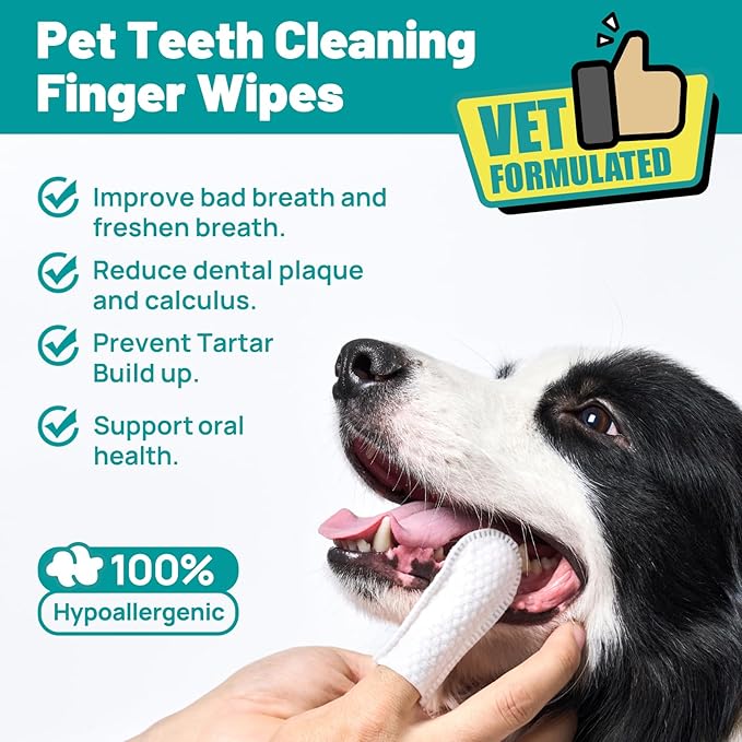 Disposable Dental Finger Wipes For Pets