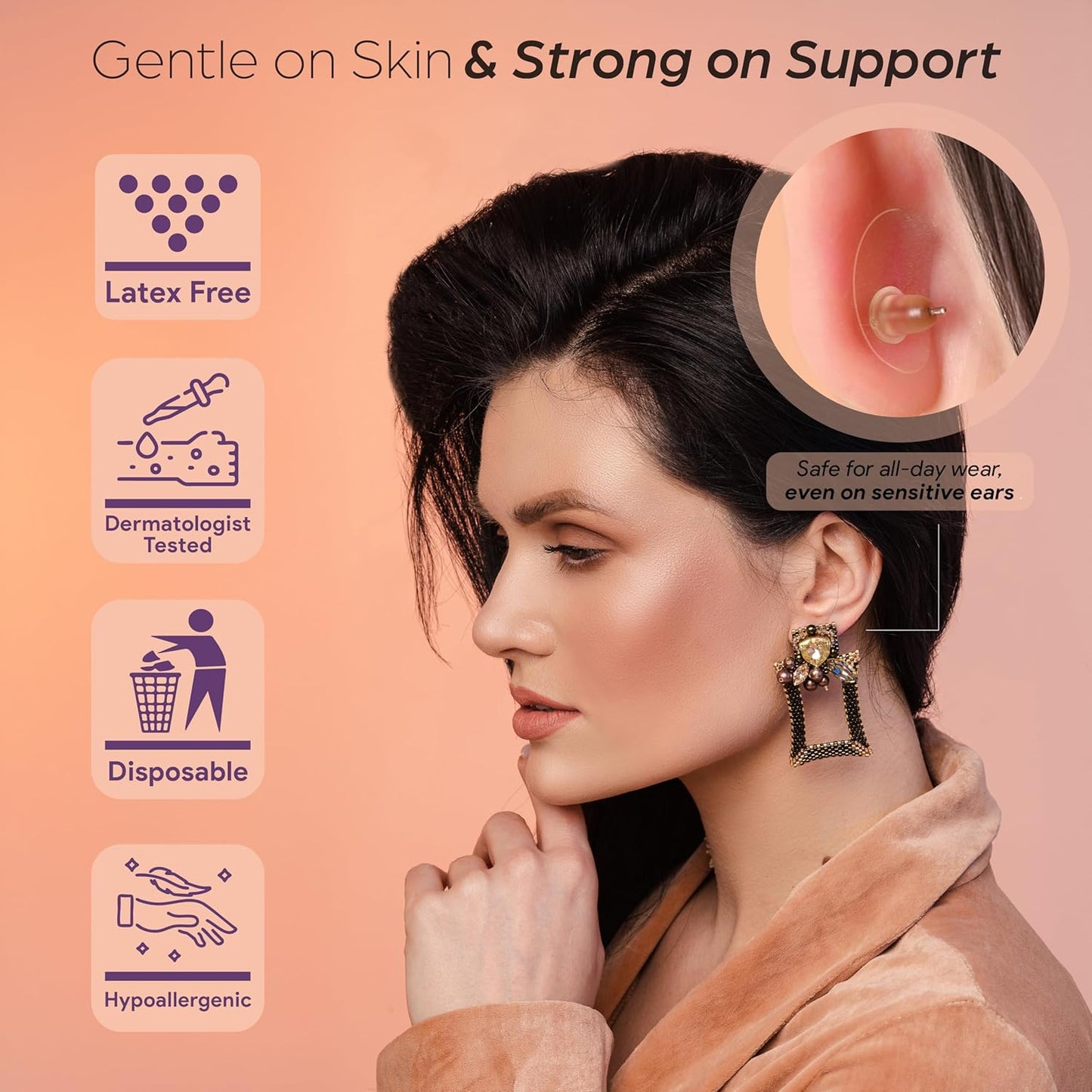 Premium Earlobe Support Patches (100 PCS)