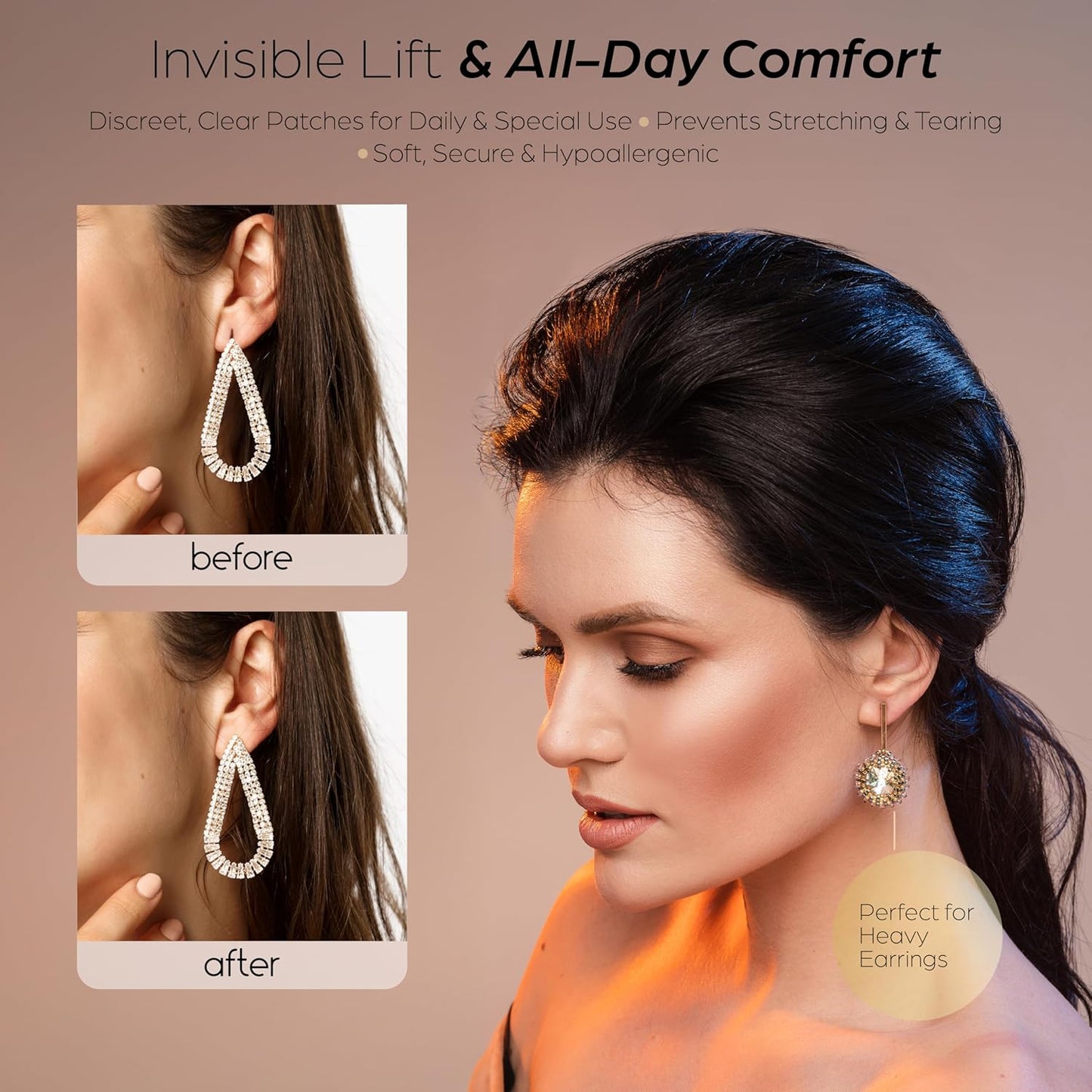 Premium Earlobe Support Patches (100 PCS)